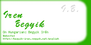 iren begyik business card